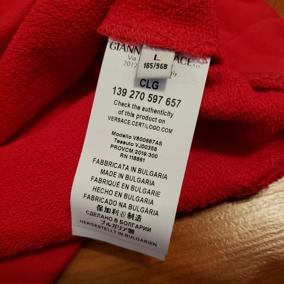 Rare Versace Collection Greek Logo Red Sweater - Picture 4 of 5